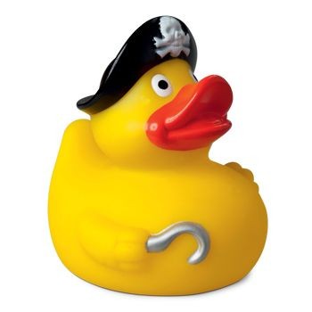 Branded Promotional PIRATE with Hat Duck Duck Plastic From Concept Incentives.