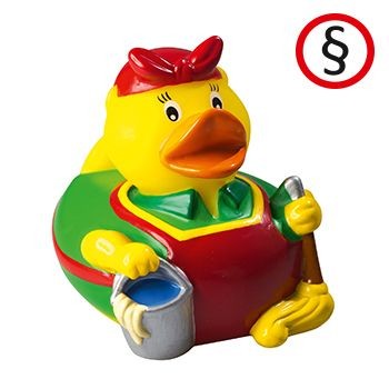 Branded Promotional CLEANING LADIES DUCK Duck Plastic From Concept Incentives.