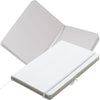 Branded Promotional KIEL A5 PU NOTE BOOK in White Jotter From Concept Incentives.