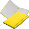 Branded Promotional KIEL A5 PU NOTE BOOK in Yellow Jotter From Concept Incentives.