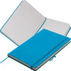 Branded Promotional KIEL A5 PU NOTE BOOK in Cyan Jotter From Concept Incentives.