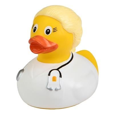 Branded Promotional LADY DOCTOR DUCK Duck Plastic From Concept Incentives.