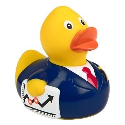 Branded Promotional BUSINESSMAN DUCK Duck Plastic From Concept Incentives.