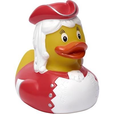 Branded Promotional MARDI GRAS DUCK RED Duck Plastic From Concept Incentives.