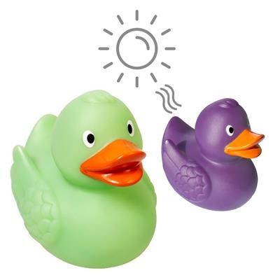 Branded Promotional MAGIC UV COLOUR CHANGING DUCK GREEN TO VIOLET Duck Plastic From Concept Incentives.