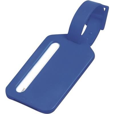 Branded Promotional LUGGAGE TAG in Blue Luggage Tag From Concept Incentives.