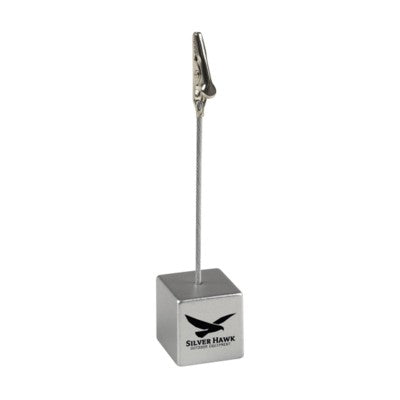 Branded Promotional CLIP PHOTO & MEMO HOLDER in Silver Grey Memo Holder From Concept Incentives.