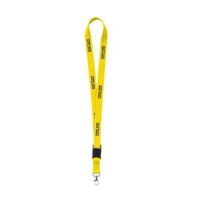 Branded Promotional LANYARD 2 CM in Yellow Lanyard From Concept Incentives.