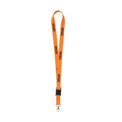 Branded Promotional LANYARD 2 CM in Orange Lanyard From Concept Incentives.