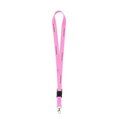 Branded Promotional LANYARD in Neon Fluorescent Pink Lanyard From Concept Incentives.