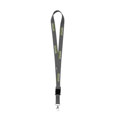 Branded Promotional LANYARD 2 CM in Grey Lanyard From Concept Incentives.