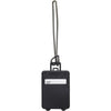 Branded Promotional PLASTIC LUGGAGE TAG in Black Luggage Tag From Concept Incentives.