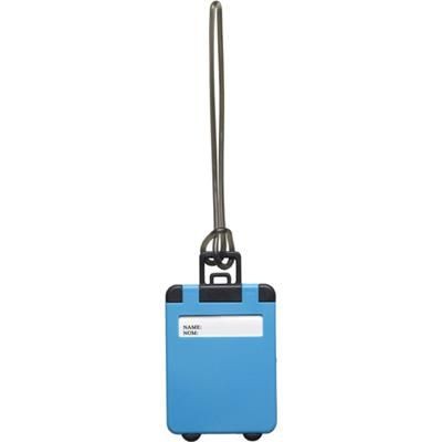 Branded Promotional PLASTIC LUGGAGE TAG in Blue Luggage Tag From Concept Incentives.