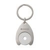 Branded Promotional KEYCOIN COIN HOLDER ‚Ç¨ 1 in Silver Keyring From Concept Incentives.