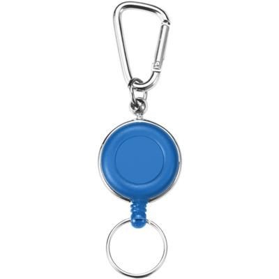 Branded Promotional SECURITY SKI PASS HOLDER PULL REEL PASS HOLDER in Blue Pull Reel Pass Holder From Concept Incentives.