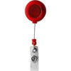 Branded Promotional RETRACTABLE PULL REEL SKI PASS HOLDER in Red Pull Reel Pass Holder From Concept Incentives.