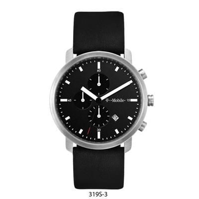 Branded Promotional UNISEX MATT BLACK DIAL CHRONOGRAPH WATCH Watch From Concept Incentives.