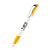 Branded Promotional SENATOR HATTRIX POLISHED BASIC PLASTIC BALL PEN with Soft Grip & Metal Clip in Honey Yellow Pen From Concept Incentives.