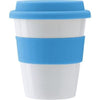 Branded Promotional PLASTIC 350ML DRINK MUG in Pale Blue Mug From Concept Incentives.