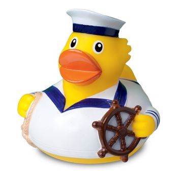 Branded Promotional NAVY DUCK Duck Plastic From Concept Incentives.