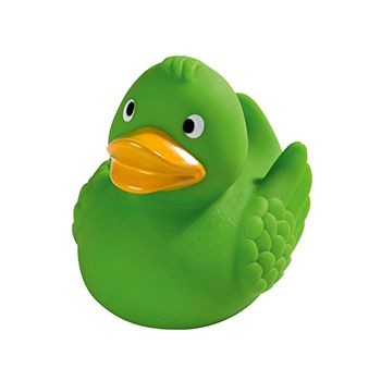 Branded Promotional GREEN RUBBER DUCK Duck Plastic From Concept Incentives.