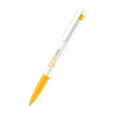 Branded Promotional SENATOR LIBERTY BASIC with Soft Grip in Honey Yellow Pen From Concept Incentives.