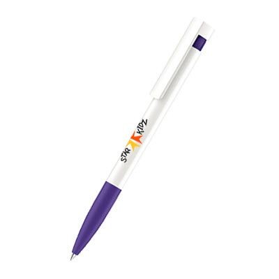 Branded Promotional SENATOR LIBERTY BASIC with Soft Grip in Purple Pen From Concept Incentives.