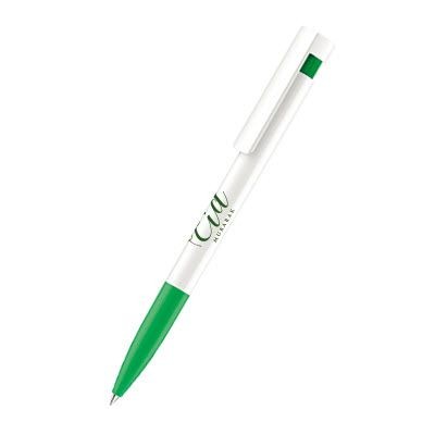 Branded Promotional SENATOR LIBERTY BASIC with Soft Grip in Vivid Green Pen From Concept Incentives.