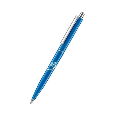 Branded Promotional SENATOR POINT POLISHED PLASTIC BALL PEN in Full Blue Pen From Concept Incentives.