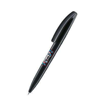 Branded Promotional SENATOR BRIDGE POLISHED PLASTIC BALL PEN in Black Pen From Concept Incentives.