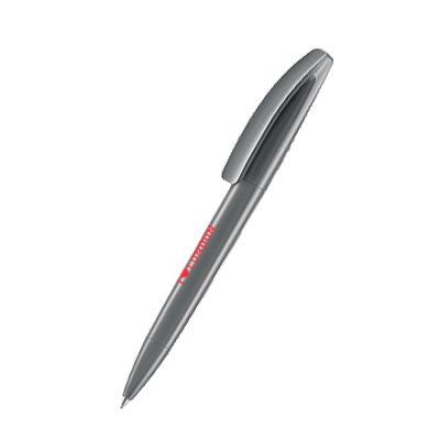 Branded Promotional SENATOR BRIDGE POLISHED PLASTIC BALL PEN in Cool Grey 9 Pen From Concept Incentives.