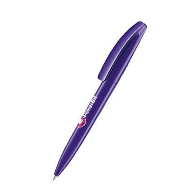 Branded Promotional SENATOR BRIDGE POLISHED PLASTIC BALL PEN in Purple Pen From Concept Incentives.