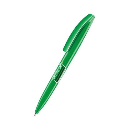 Branded Promotional SENATOR BRIDGE POLISHED PLASTIC BALL PEN in Vivid Green Pen From Concept Incentives.