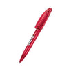 Branded Promotional SENATOR BRIDGE CLEAR TRANSPARENT PLASTIC BALL PEN in Cherry Red Pen From Concept Incentives.