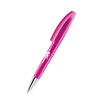 Branded Promotional SENATOR BRIDGE POLISHED PLASTIC BALL PEN with Metal Tip in Rhodamine Red Pen From Concept Incentives.