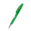 Branded Promotional SENATOR BRIDGE CLEAR TRANSPARENT PLASTIC BALL PEN with Metal Tip in Vivid Green Pen From Concept Incentives.