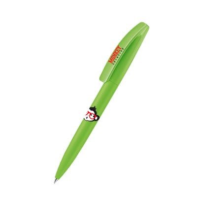 Branded Promotional SENATOR BRIDGE SOFT TOUCH BALL PEN in Pale Green Pen From Concept Incentives.