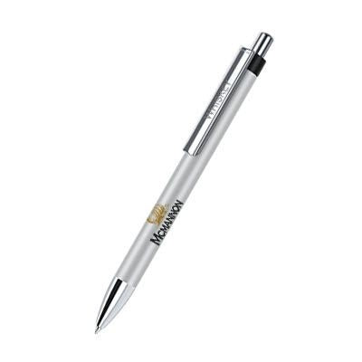 Branded Promotional SENATOR POLAR BALL PEN in Silver-black Pen From Concept Incentives.