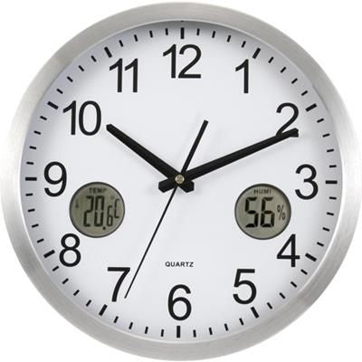 Branded Promotional PLASTIC 30CM WALL CLOCK Clock From Concept Incentives.