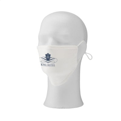 Branded Promotional COTTON MASK PREMIUM FACE COVERING in White Face Mask From Concept Incentives.