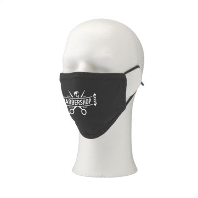 Branded Promotional COTTON MASK PREMIUM FACE COVERING in Black Face Mask From Concept Incentives.