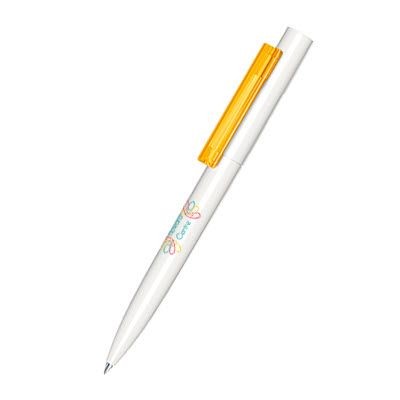 Branded Promotional SENATOR HEADLINER POLISHED BASIC BALL PEN in Honey Yellow Pen From Concept Incentives.