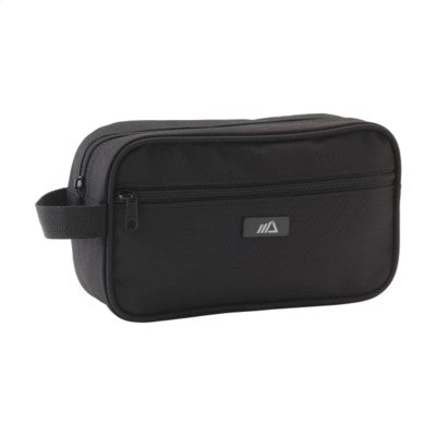Branded Promotional COSMETICS BAG RPET TOILETRY BAG in Black Cosmetics Bag From Concept Incentives.