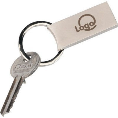 Branded Promotional STRAIGHT KEYRING in Silver Keyring From Concept Incentives.