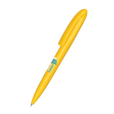 Branded Promotional SENATOR SKEYE BIO BALL PEN in Corn Yellow Pen From Concept Incentives.