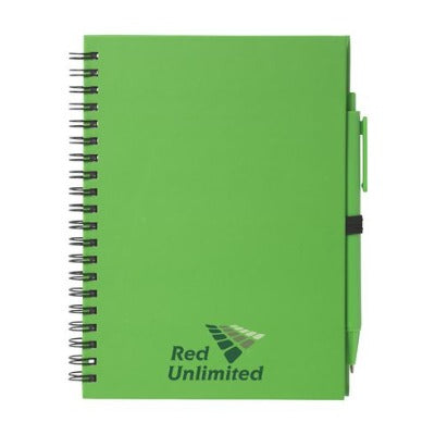 Branded Promotional HELIX NOTE SET NOTE BOOK in Green Notebook from Concept Incentives