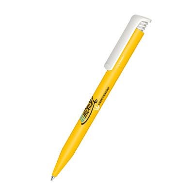 Branded Promotional SENATOR SUPER HIT BIO BALL PEN in Corn Yellow Pen From Concept Incentives.