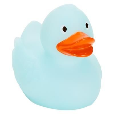 Branded Promotional GLOW in the Dark Duck Blue Duck Plastic From Concept Incentives.