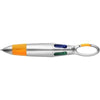 Branded Promotional 4 COLOUR BALL PEN in Silver & Orange Pen From Concept Incentives.