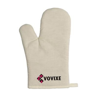 Branded Promotional KITCHEN GLOVES OVEN GLOVES in Ecru Oven Mitt From Concept Incentives.